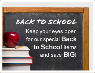 Gardez vos yeux ouverts pour nos articles spécialement destinés à la rentrée scolaire et économisez UN MAX !